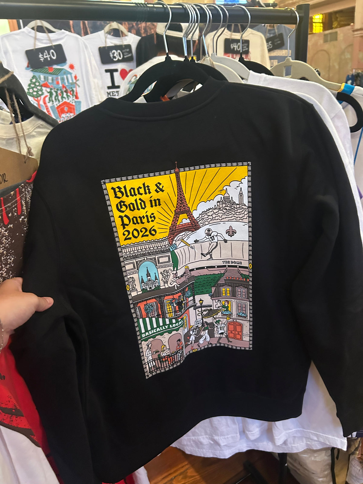 Black & Gold In Paris 2026 Medium Weight Crewneck