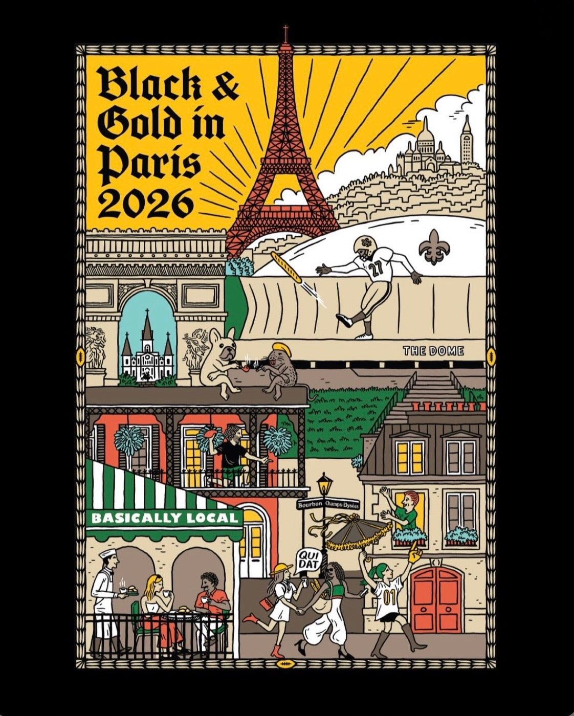 Black & Gold In Paris 2026 T-Shirt