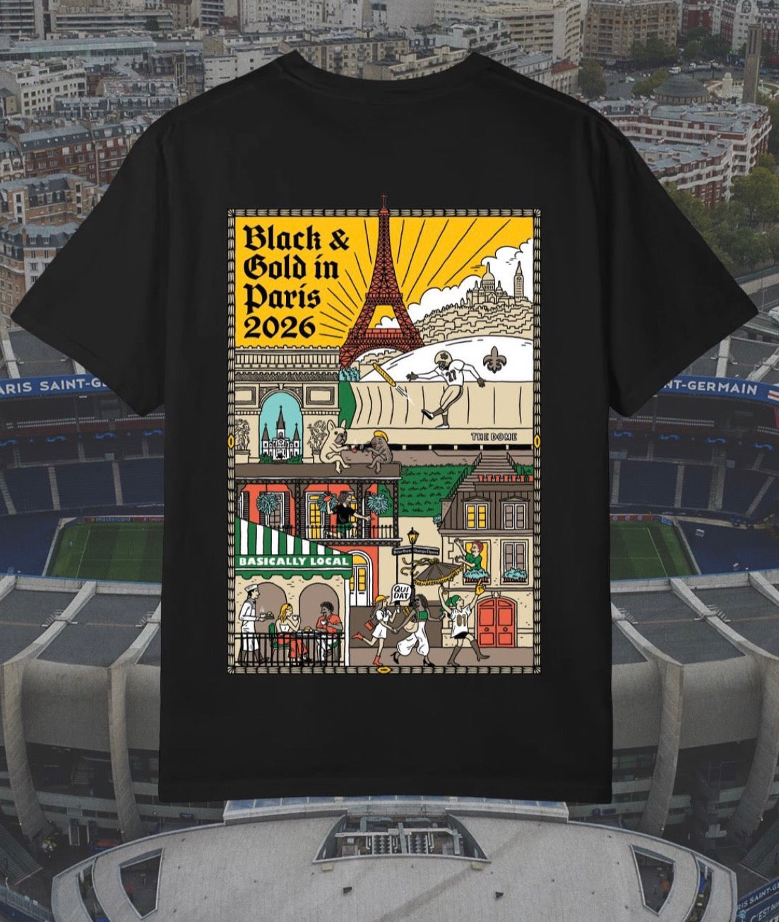 Black & Gold In Paris 2026 T-Shirt